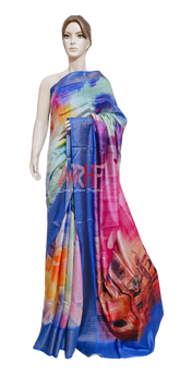 TUSSAR SILK PRINT SAREE